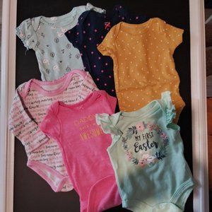 👶6 New Born Baby Onesies